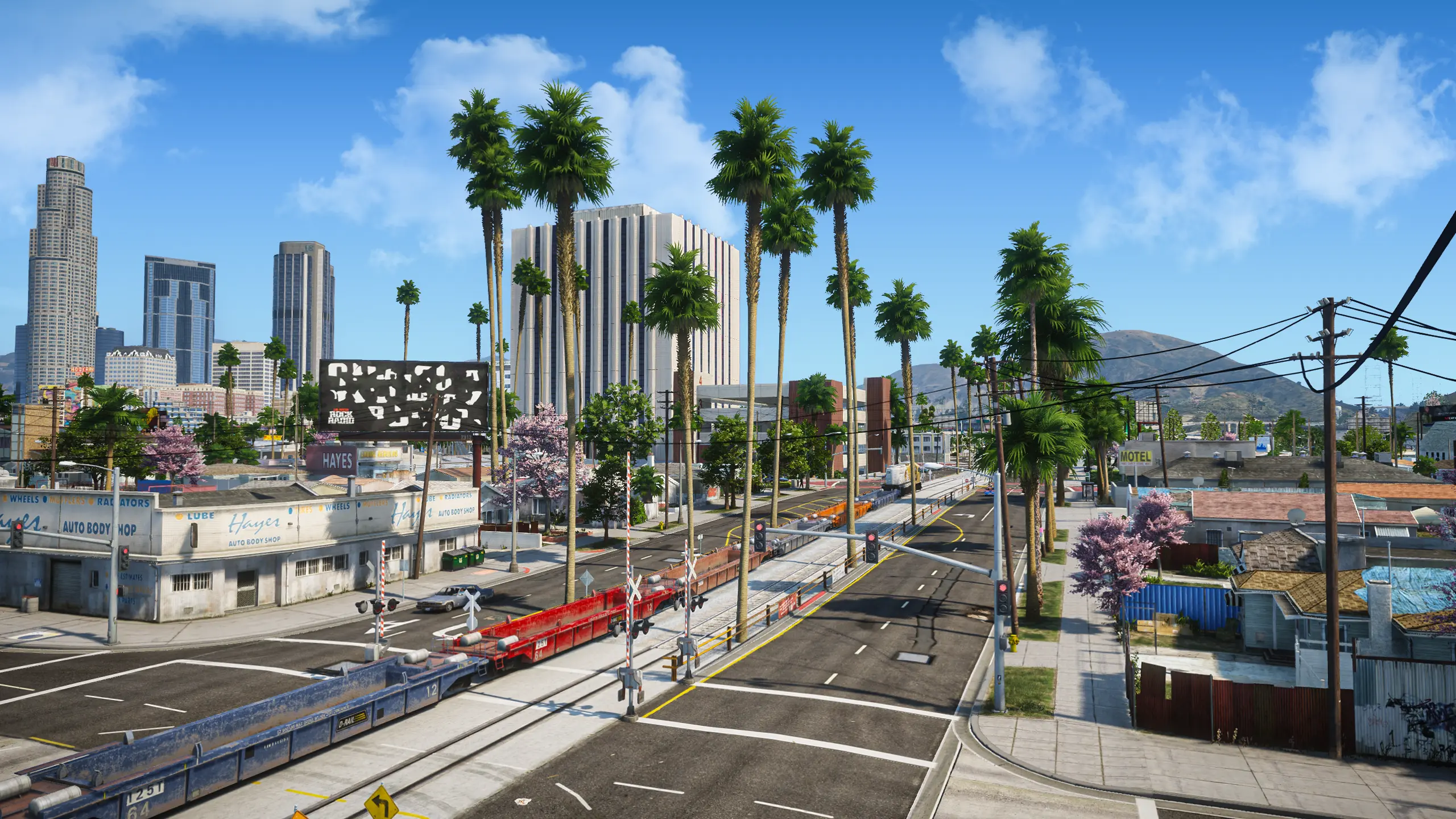 Hero background showing Los Santos cityscape with urban skyline